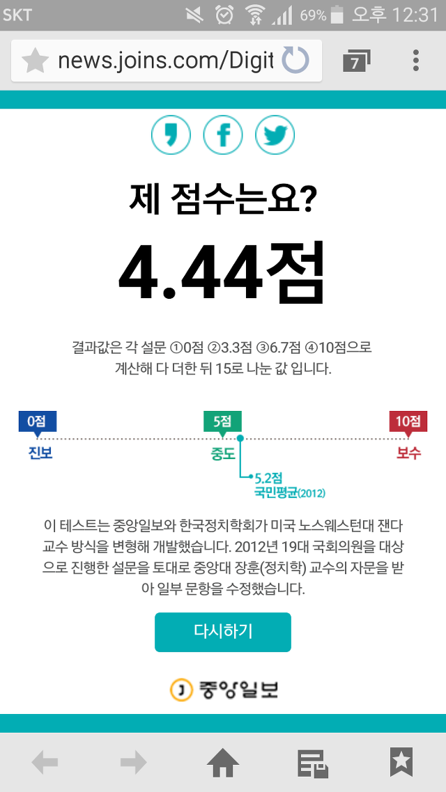[정보] 자신의 정치성향을 알아보자.초간단 테스트 | 인스티즈