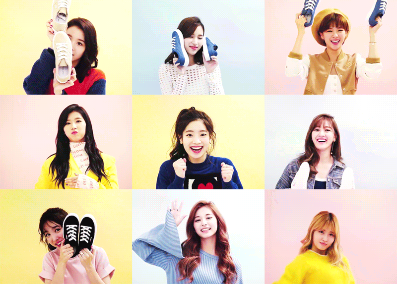[트와이스] 트둥이들 9명 다있는 9분할 짤들.gif | 인스티즈