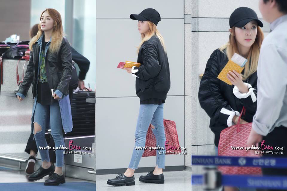 상큼한 여돌(?) 산다라박 160921 인천공항 출국 | 인스티즈