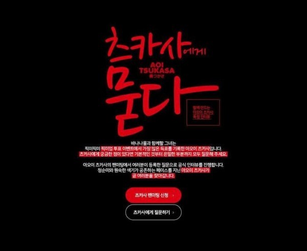 한국 팬미팅이 확정된 아오이 츠카사 | 인스티즈