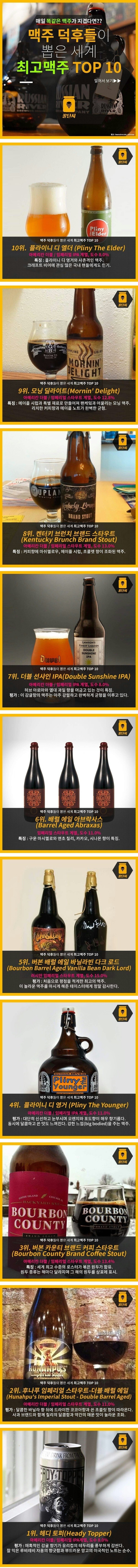 맥주 덕후들이 뽑은 최고 맥주 Top10﻿ | 인스티즈