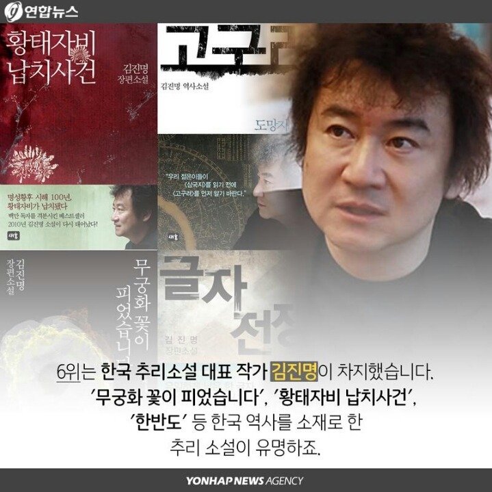 한국인이 사랑한 소설가 BEST 10 .jpg | 인스티즈