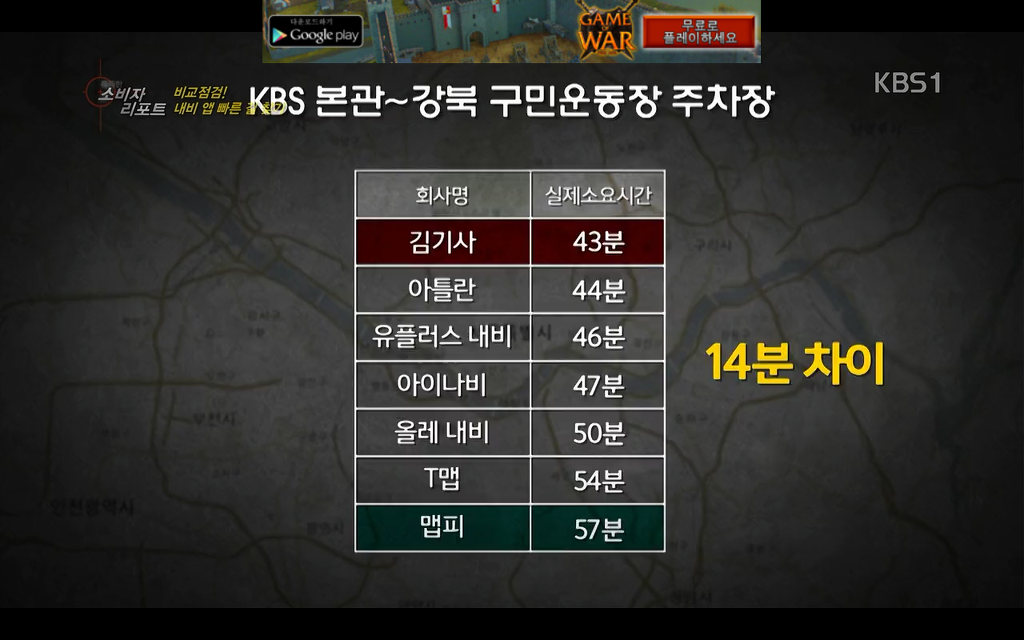 스마트폰 네비게이션앱 7종 테스트~ | 인스티즈