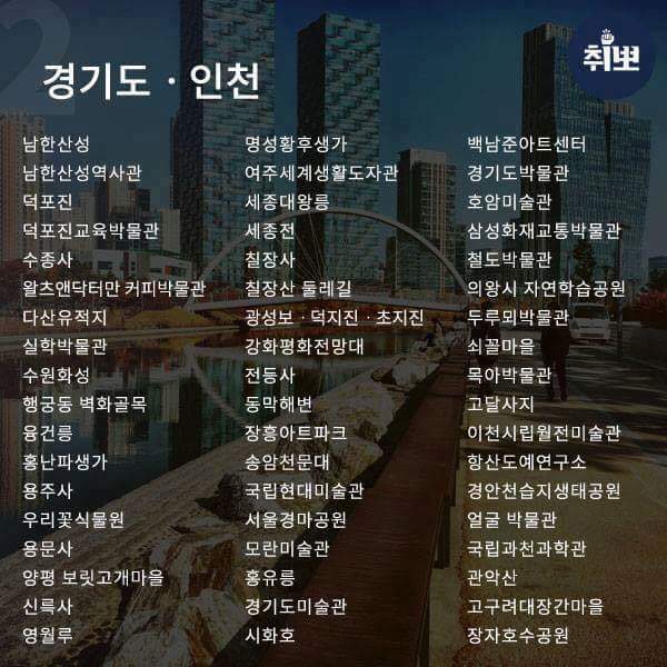 대한민국 대표 여행지 1000 | 인스티즈