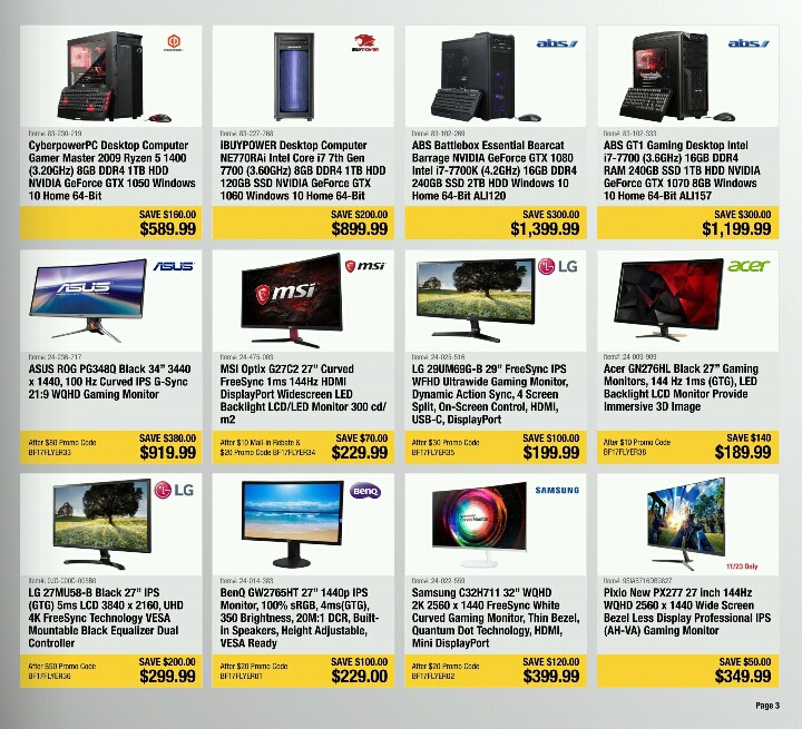 Newegg 블랙프라이데이 할인 품목 (새벽 3시부터 시작) | 인스티즈